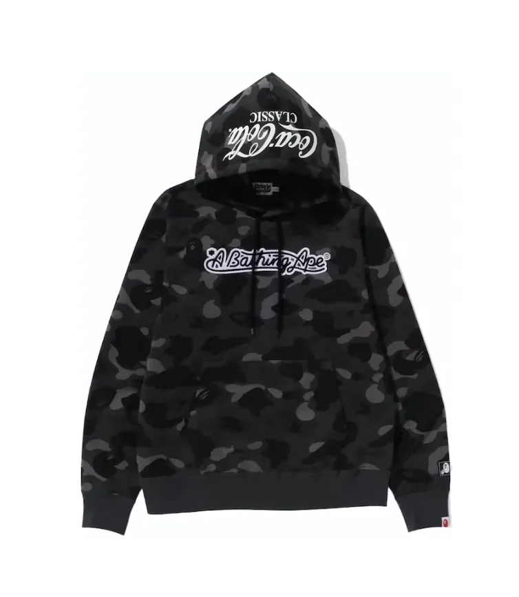 BAPE x Coca-Cola Color Camo Ape Head Pullover Hoodie Black