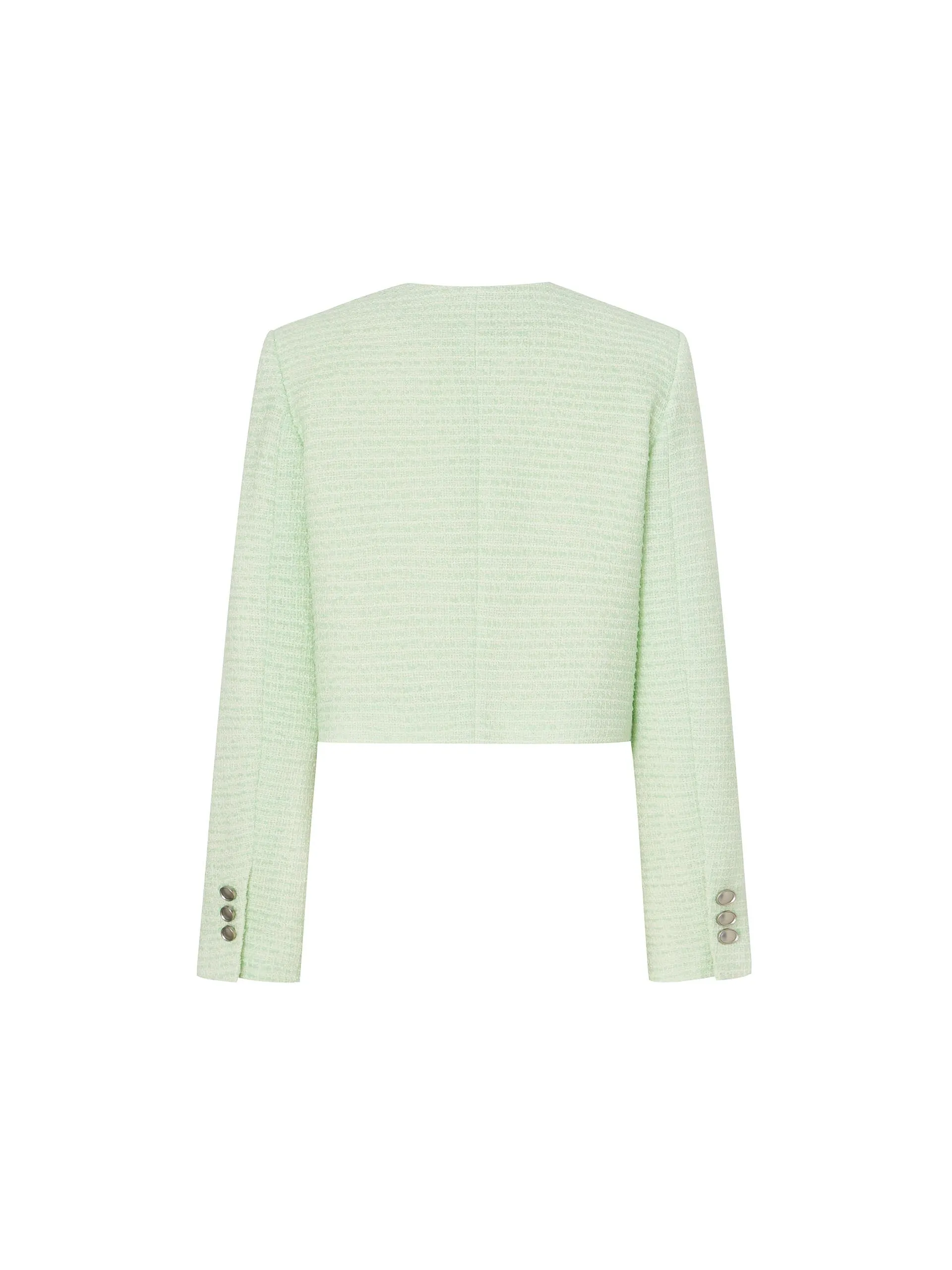 Cropped Boxy Texture Jacket