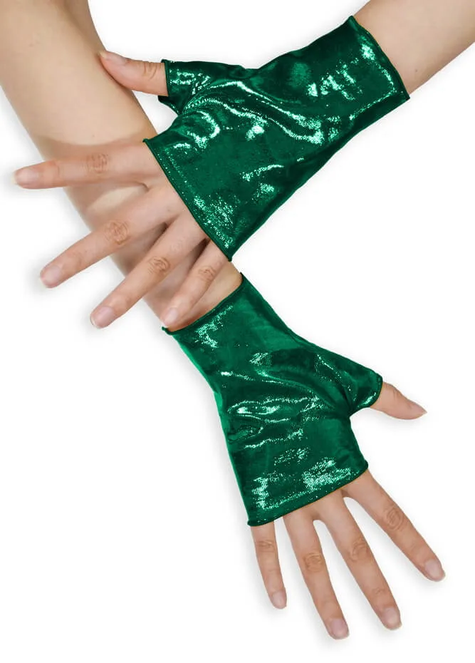Mystique Metallic Fingerless Gloves