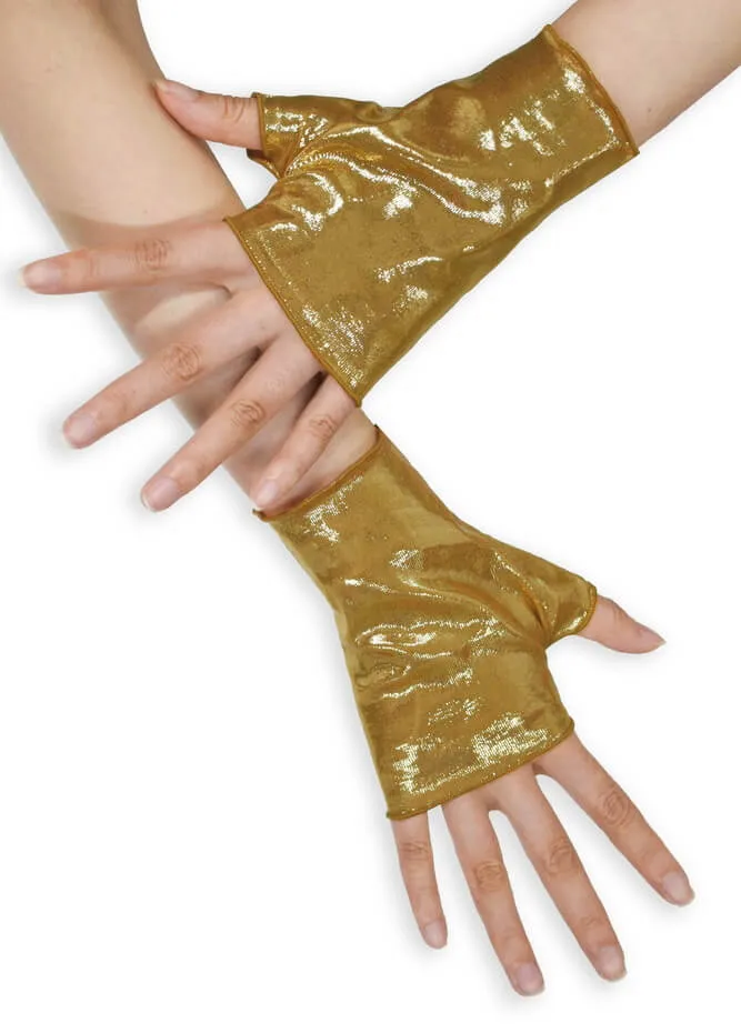 Mystique Metallic Fingerless Gloves