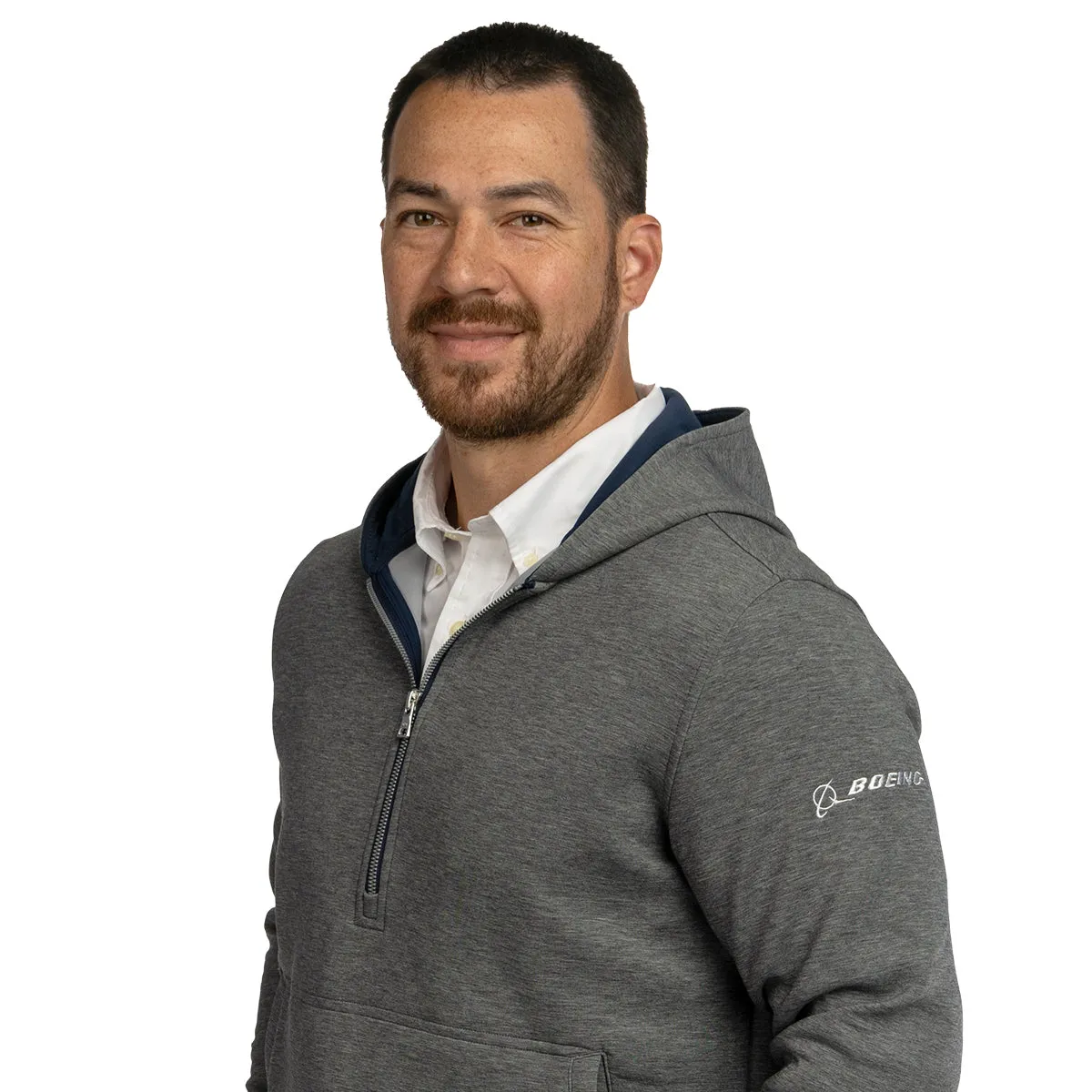Peter Millar Boeing Men's Winsome Half-Zip Hoodie