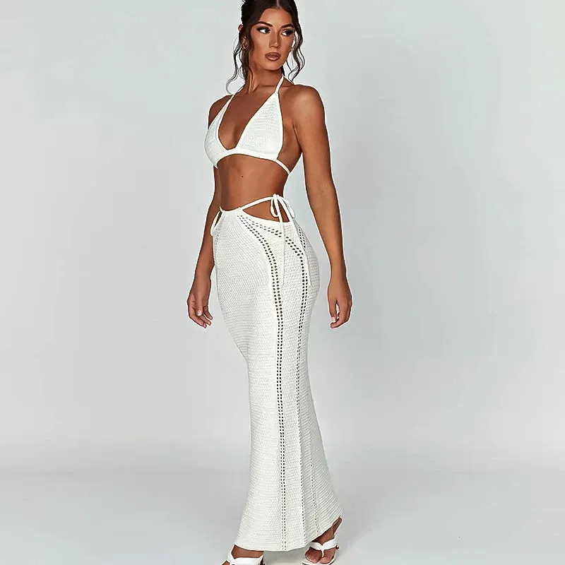 SHP Black Summer Sexy Outfits Dress 2 Piece Set