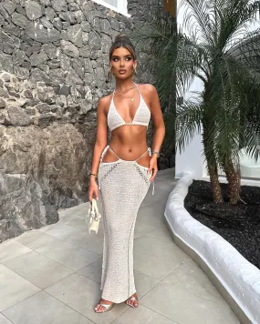 SHP White Summer Sexy Outfits Dress 2 Piece Set