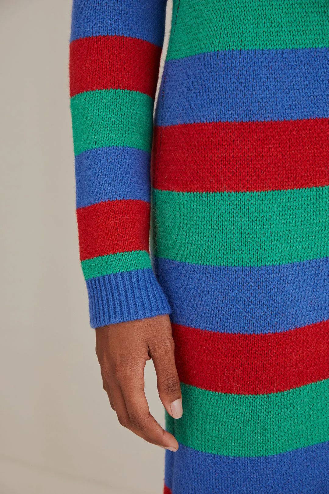 Striped Heart Knit Dress